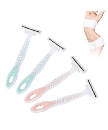 4 Pack Women's Razors - Portable Lightweight Non-Slip Hair Removal Pink | Ideal for Smooth Skin - Buy Online on GoSupps.com