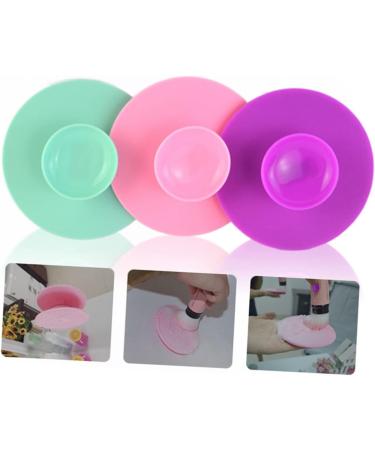 DOITOOL Makeup Brush Cleaner Pad Makeup Brush Washing Mat Silicone Makeup Cleaning Brush Scrubber Makeup Brush Cleaner Brush Cleaner Silicone Makeup Brush Cleaner Accessories Round 10*10cm Green - Buy Online on GoSupps.com