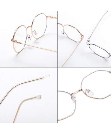 Shop Aiweijia Classic Vintage Glasses - Metal Frame Blue Light Blocking in Rose Gold | International Shipping Available - Buy Online on GoSupps.com