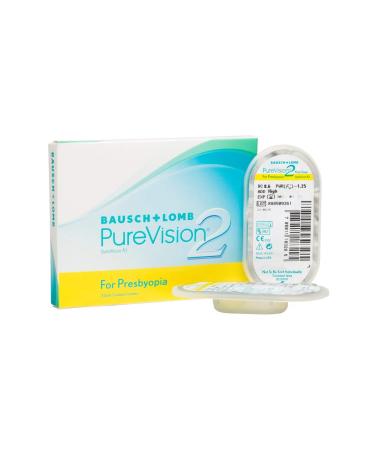 Bausch + Lomb PUREVISION 2 for presbyopia monthly lenses very thin varifocal contact lenses soft 3 pieces BC 8.6 mm / dia 14 / -7.5 diopttria / add low