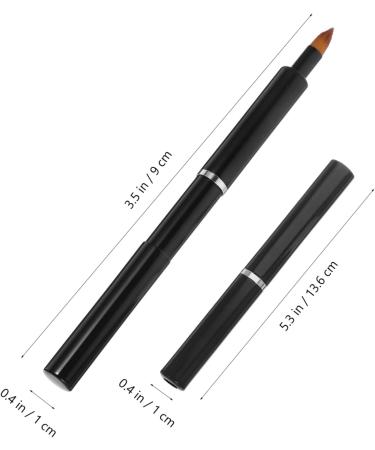 FRCOLOR Portable Retractable Lip Brush Lip Make-Up Round Aluminium 13.40X0.90X0.90CM black - Buy Online on GoSupps.com