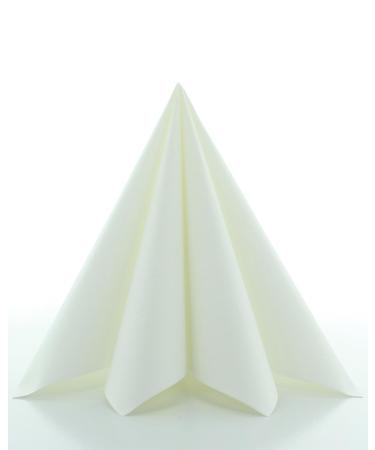 Sovie Linclass Airlaid napkins white 50 pieces - high -quality disposable napkins 40 x 40 cm - tearproof suction -strong & shaped - ideal for wedding & parties