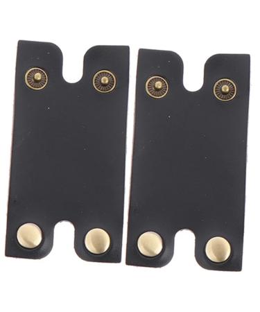 Magiclulu 2st Travel Razor Razor Razor Cover Men Razor Reiser Sasier Manual Razor Shell Leather Protection Protection Cap. Travel Kunstleather Storage Pocket Need Black 8.5x4.5cm