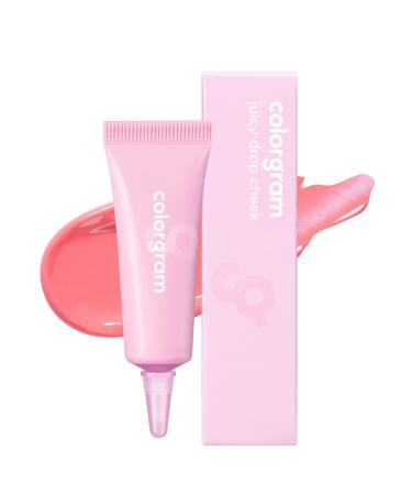 Colorgram Juicy Drop Cheek 03 Merry Strawberry | Liquid Blush & Highlighter for Cheeks  Color Rouge  Daily Makeup  Cream Blush  Pink Red Blush  Korean Beauty