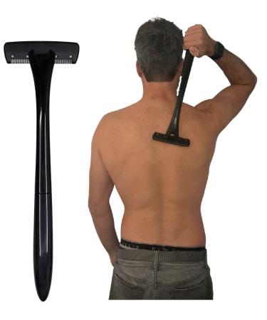 The Body Shaver Back Shaver for Men (DIY) Shave Your Own Back Hair in Minutes  25 cents to Replace Razors  Curved Head  Long Handle. Embarrassing Back Hair Gone For Good!