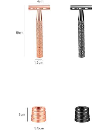 Jodial Razor for Women | Iodial Rose Gold Double-Cutting Safety Razor with 5 Platinum-Coated Blades - International Shipping Available - Buy Online on GoSupps.com