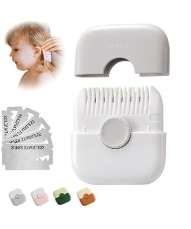 Trim Pocket Hair Trimmer/Comb Kids 2 in 1 Hair Trimmer Trim Pocket Hair Comb Manual Hair Trimming and 2 in 1 Bangs Trimmer for Women Dual-Side Design (Gray)