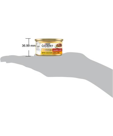 Gourmet Gold Chicken & Liver in Gravy 12 x 85g 1020g Chicken & Liver 83.5 g (Pack of 12) - Buy Online on GoSupps.com