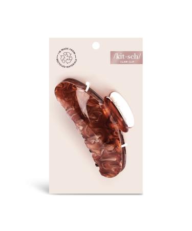 Kitsch Recycled Plastic Large Claw Clip - Big Marble Hair Clip for Women | Brunette - Ideal for Thick Hair | Stylish Jaw Clip for Girls - Buy Online on GoSupps.com