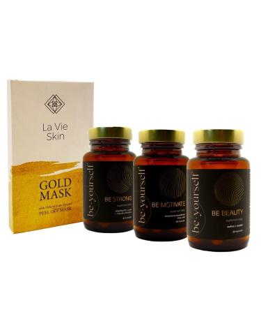 Krotwind SET Be Perfect nutritional supplements + hydrating mask with gold dust