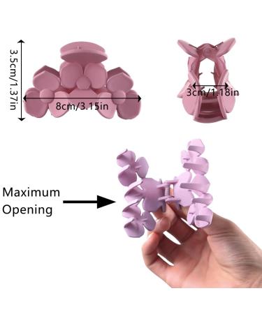 8 Pc She's Hui Non-Slip Jaw Clips for Thick Hair - Strong Hold Claw Clips for Long Hair | Trendy Flower Accessories for Women - Buy Online on GoSupps.com