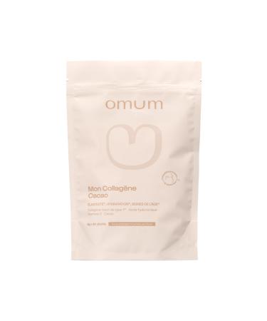 OMUM My Collagen Cocoa Elasticity Anti-Aging Hydration 180 g 1 Month Hyaluronic Acid Supplement, Vitamins C, Naticol® Marine Collagen, Natural, France, Compatible with Pregnancy and Breastfeeding