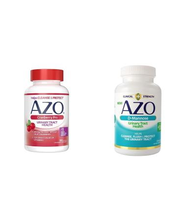 AZO Cranberry Pro Urinary Tract Health Supplement 600mg PACRAN 1 Serving More Than 1 Glass of Cranberry Juice 100 CT + D Mannose Urinary Tract Health Cleanse Flush & Protect The Urinary Tract 120