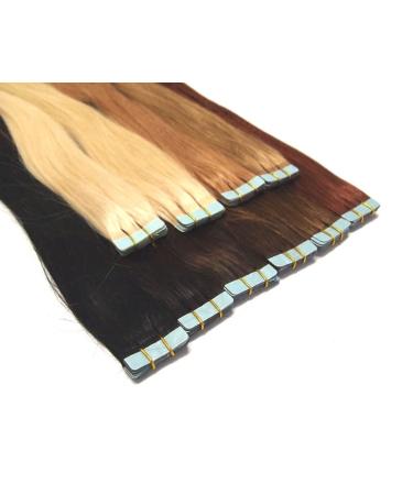 Tape in - on hair extensions - # Silver - 60cm - 40 Tresses 4cm wide / 2.5g - 100% Remy real hair hair extension / extension with adhesive tape Tress by Novon Hair Extentions