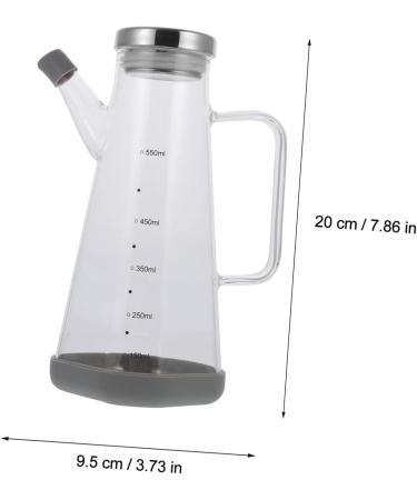 Milisten 1pc Oil Can Oil Condiment Container Liquid Containers Glass Sauce Bottle Cooking Oil Cruet Glass Sauce Containers Empty Home Oil Tank High Borosilicate Glass - Buy Online on GoSupps.com