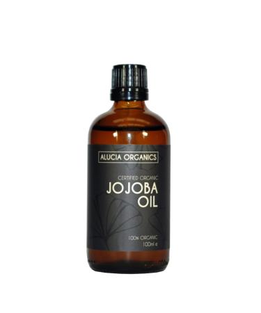Alucia Organics Certified Organic Jojoba Oil 100ml - Pure, Natural, Cold Pressed, Vegan, Skin Oil, Face, Body, Massage (100ml)