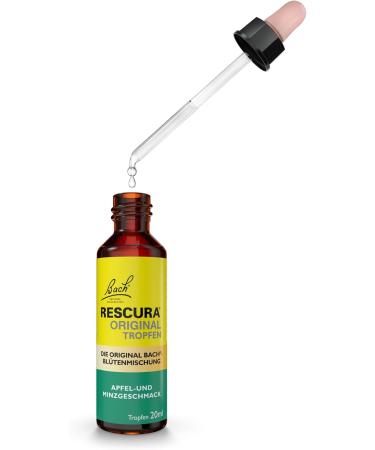  BACH RESCURA Rescua - Alcohol-Free Bach Flower Drops - Apple-Mint - 20 ml - Bach Flower Daytime Blend - Formerly Rescue Remedy the Original - Buy Online on GoSupps.com