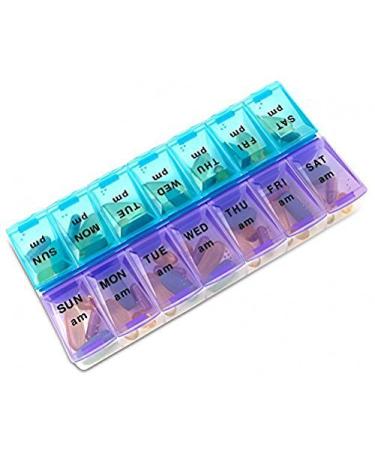 Pill Organizer Box with Snap Lids| 7-Day Lot for Bigger Pills (7 Day)
