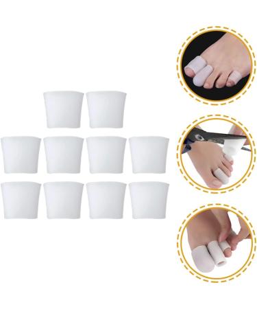POPETPOP Silicone Toe Separator Sleeves - 10pcs Protectors for Overlapping Toe, Bunion Spacer Alignment Corrector - Buy Online on GoSupps.com