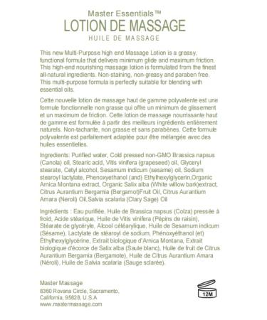 Buy Master Massage Unscented Massage Lotion 1 Gallon - Premium Quality for Professionals | Fast International Shipping - Buy Online on GoSupps.com