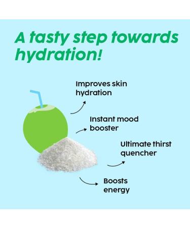 PLIX Tender Coconut Water Premix Powder 30 Sachets with Natural Electrolytes for an Instant Energy fix and Easy Digestion | Daily Hydration & Healthy Skin | Easy to Consume - Buy Online on GoSupps.com