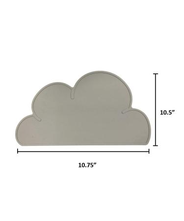 Wrapables Children's Silicone Cloud Placemat - Portable & Easy to Clean Food Mat (Gray) - Buy Online on GoSupps.com
