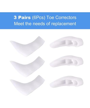 Pinky Toe Separator and Protectors - 6pcs 3-Holes for Overlapping & Curled Toes - Pain Relief and Protection from Friction - Buy Online on GoSupps.com