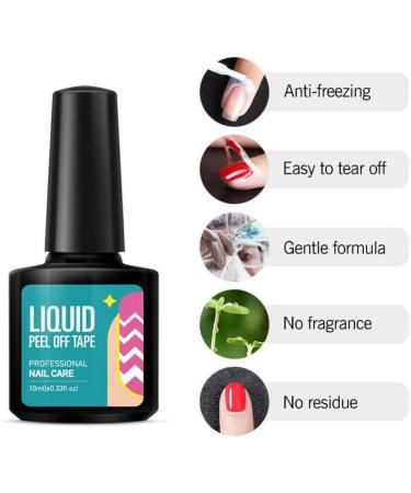 Kybbe Liquid Peel Off Tape Cuticle Protection Peel Off Nail Polish Barrier Liquid Nail Tape - Buy Online on GoSupps.com