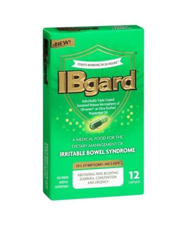 Ibgard 90miligrams Ultra Purified Peppermint Oil for Irritable Bowel Syndrome (IBS) 12 Count
