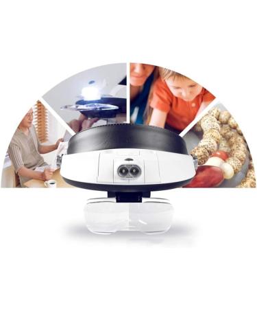 Magnifier Headband with LED Light Magnifying Glasses for Eyelash Extensions with 5 Different Lenses Magnifier for Reading Hands Free - Buy Online on GoSupps.com