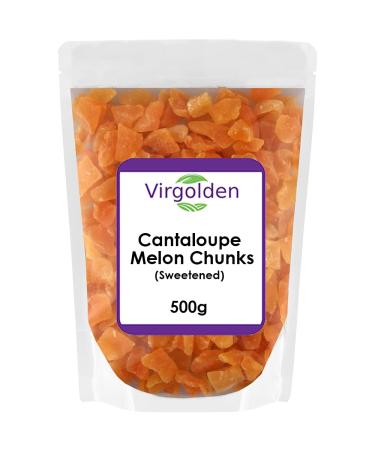 Dried Cantaloupe Melon Chunks (Sweetened) 500g by Virgolden