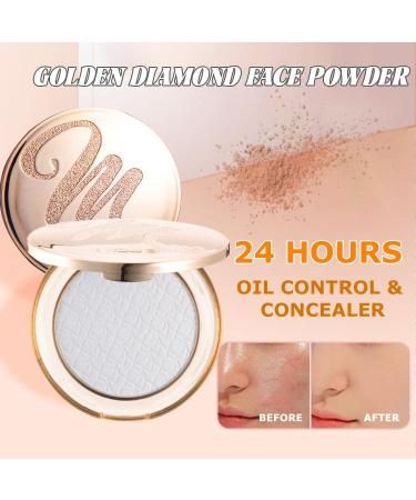 Golden Diamond Face Powder - Oil Control Matte Setting Powder for Long-Lasting Waterproof Makeup (#03 Natural) - Buy Online on GoSupps.com