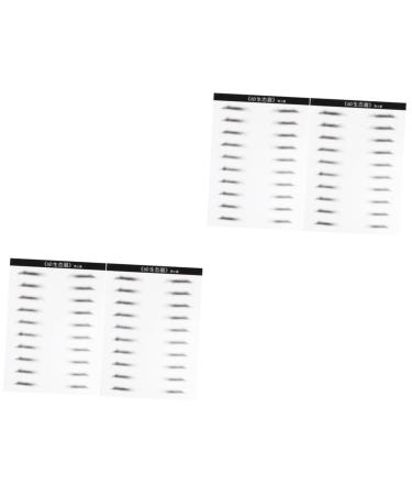 NOLITOY 4 Sheets Pairs Makeup Stickers Eyebrows Eyebrow Makeup Eyebrow Sticker Water Proof 3d Makeup Tools