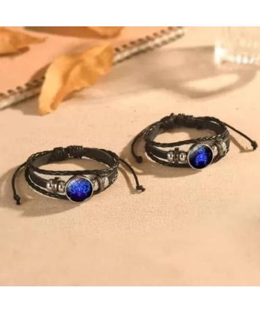 TURSHI Signs Spirit Bracelet 12 Constellation Handmade Bead Woven Multilayer Leather Bracelet Handmade Multilayer Adjustable 12 Constellation Bracelets Glow In The Dark Bracelet for Women Men Cancer - Buy Online on GoSupps.com