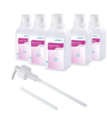 5x 500 ml Sch lke Esemtan Active Gel Skin Care Gel Skin Care promotes blood circulation + 1x dosing pump