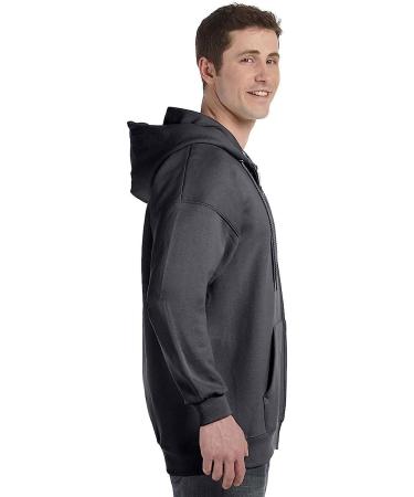 Hanes Men's Full Zip Heavyweight Hoodie - Large, Black - Buy Online on GoSupps.com