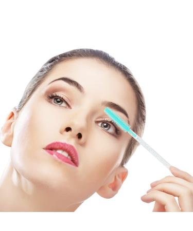 100 Pcs Silicone Mascara Wands Disposable Eyelash Brushes | Lash Extension Applicators Kit (Crystal Blue/Mint Green) - Buy Online on GoSupps.com