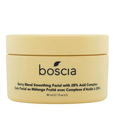 boscia Berry Blend Smoothing Facial with 28% Acid Complex - Vegan Cruelty-Free Natural Skin Care - Face Exfoliator Made with AHAs BHAs & Glycolic Acid - For All Skin Types - 2.7 Fl Oz