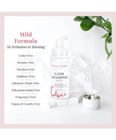 Lash Shampoo Kit for Extensions - Sensitive Cleanser - Foaming Lash Bath - Paraben, Sulfate, & Oil Free - Salon & Home Use (60ml/2 Fl Oz) - Buy Online on GoSupps.com