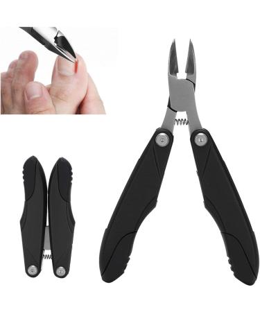 High Flexibility Round Handle Ingrown Toenail Clipper High Hardness Efficient Nail Trimmer Manicure Store for Home Beauty Salon Salon Shop Black - Buy Online on GoSupps.com