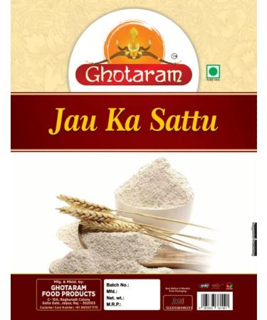 Ghotaram Traditional Cooling Jau Jao Sattu Atta Protein-rich flour High-fiber Low glycemic index Roasted Barley Jao Joo Jau Sattu Powder Summer Instant Cooling Drink-240g - Buy Online on GoSupps.com