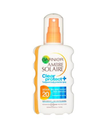Ambre Solaire Clear Protect Sun Cream Spray SPF 20 200ml - Buy Online on GoSupps.com