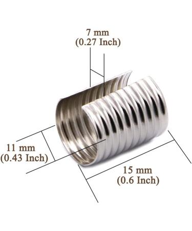 240Pcs Leather Rope Clips Crimping Beads - DIY Craft End Caps for Bracelet, Necklace, Macrame - 15x11mm Cylindrical Fasteners - Buy Online on GoSupps.com