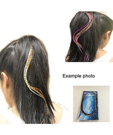 Vivid Grizzly & Solid Feather Assortment with Beads - Set of 7-10 - Buy Online on GoSupps.com