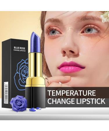 PAQIMAN Magic Temperature Changing Lipstick - Blue to Pink | Long-Lasting, Non-Stick Cup, Waterproof Lip Gloss | 1Pcs - Buy Online on GoSupps.com