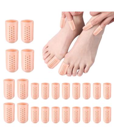 Carolhome Toe Protectors 14 PCS Soft Gel Toe Caps Protectors Silicone Toe Sleeve Cover Protector Provide Relief from Corns Blisters Ingrown Toenails and Hammer Toes