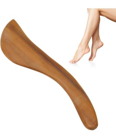 Verdant Touch Wooden Gua Sha Scraping Board | Ergonomic S-Shape Handle | Portable Fragrant Wood Tool for Home Use - Buy Online on GoSupps.com