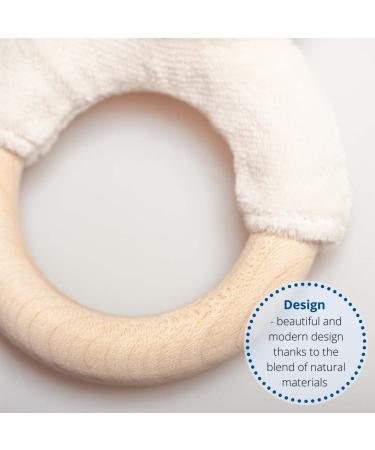 Whisbear Eco Teething Ring Baby Rabbit Beige | Natural Wooden Teething Aid | Safe Teething Ring for Infants - Buy Online on GoSupps.com