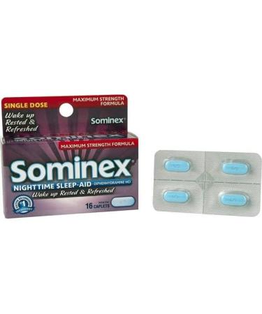 Buy Sominex Nighttime Sleep-Aid Caplets - Maximum Strength 16 ea (Pack of 11) | Fast International Shipping - Buy Online on GoSupps.com