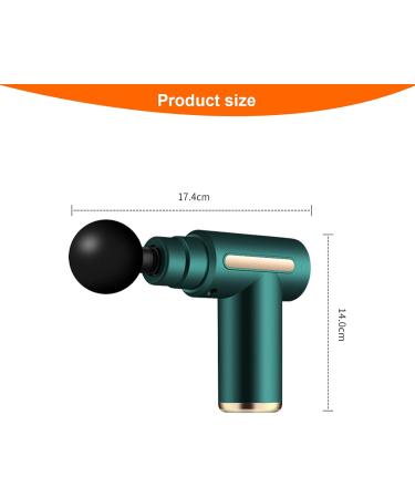 Ohhgo Massage Gun - Portable 6-Speed Percussion Device with 4 Interchangeable Heads for Back Shoulders & Neck | International Shipping Available - Buy Online on GoSupps.com